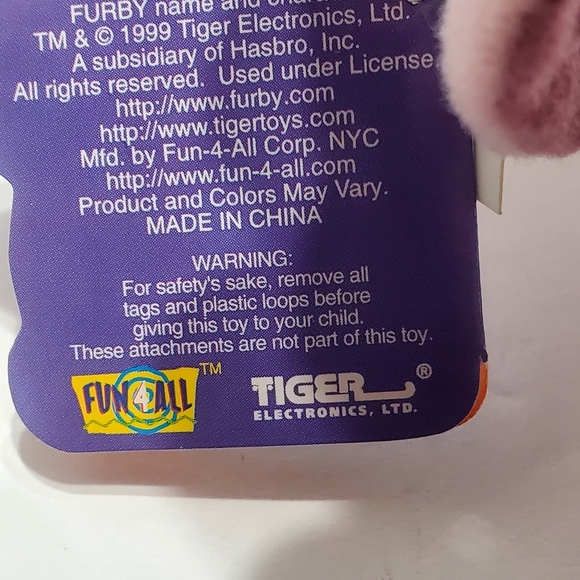 VINTAGE 90'S FURBY SMALL 10cm / 4" PLUSH KEY CHAIN - Picture 5 of 14